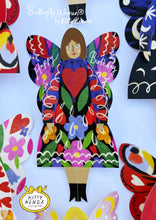 Butterfly Woman Sitting Greeting Card - Midnight Floral