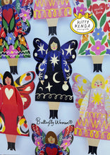 Butterfly Woman Sitting Greeting Card - Stardust