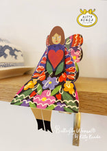 Butterfly Woman Sitting Greeting Card - Midnight Floral