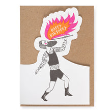 Happy Birthday Fire Breather | Letterpress Cards | Cut-Out
