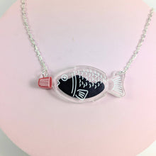 Soy Sauce fish container necklace Japanese lover acrylic