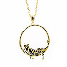 Clouded Leopard Hoop Pendant