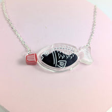 Soy Sauce fish container necklace Japanese lover acrylic