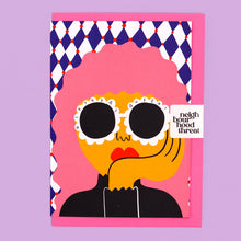Bubblegum Lady Greeting Card