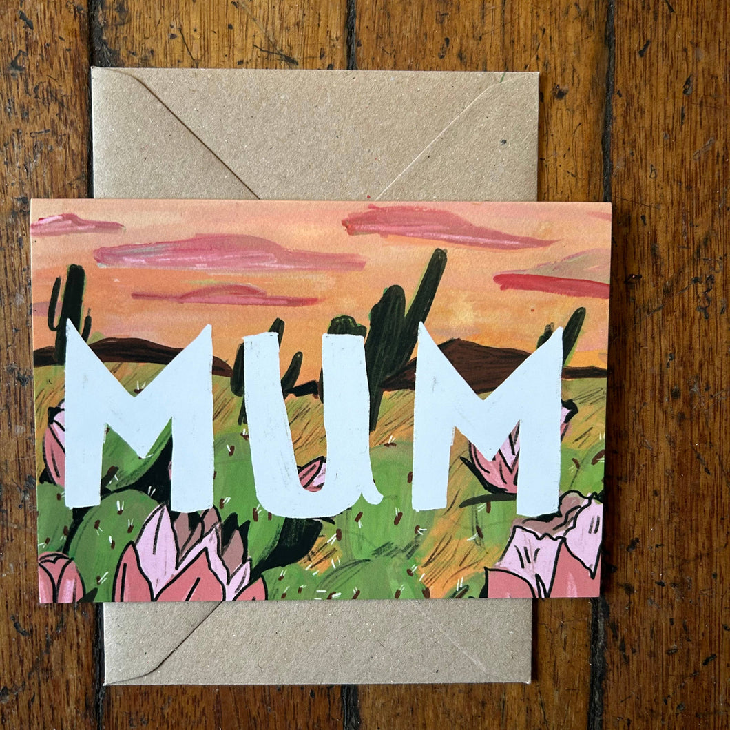 Mum cactus card
