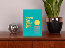 Here For You Girl | Vibrant, Modern Sunset Support Card