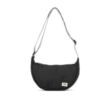 ROKA Farringdon Half Moon Bag in Black Taslon: Small