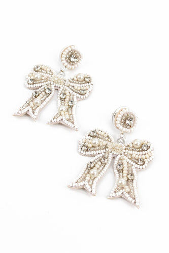 PEARL BOW EARRINGS
