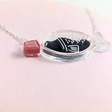 Soy Sauce fish container necklace Japanese lover acrylic