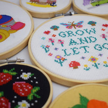 'Grow and Let Go' Large Cross Stitch