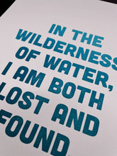 Swim, A4 Letterpress Print