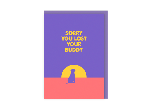 Lost Your Buddy | Modern Pet Loss Sympathy Card for Dog