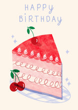 Birthday Cake and cherries