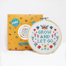 'Grow and Let Go' Large Cross Stitch