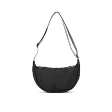 ROKA Farringdon Half Moon Bag in Black Taslon: Small