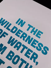 Swim, A4 Letterpress Print