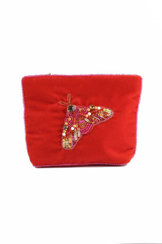 ORANGE MOTH SMALL POUCH