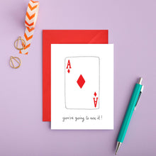 Ace Greeting Card | Good Luck Card | New Job Card | Exam