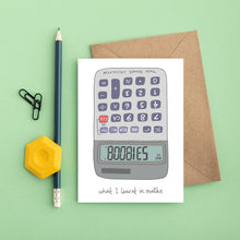 Boobies Calculator Greeting Card