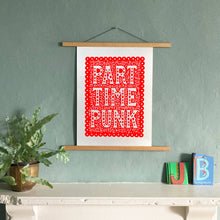 Part Time Punk Linocut Print