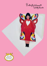 Butterfly Woman Sitting Greeting Card - Peacock