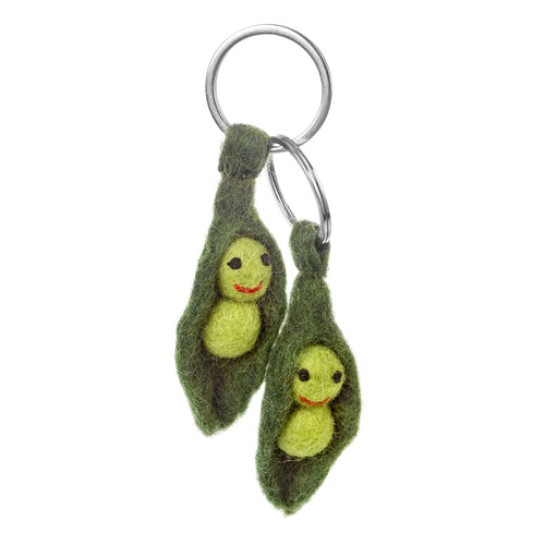 Handmade Felt Peas in a Pod Friendship Accessory