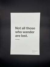 Wander, A4 Letterpress Print : Black