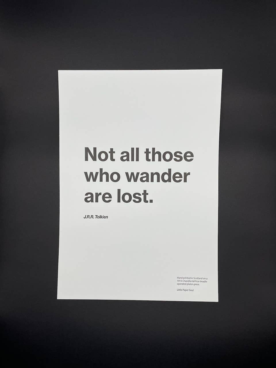 Wander, A4 Letterpress Print : Black