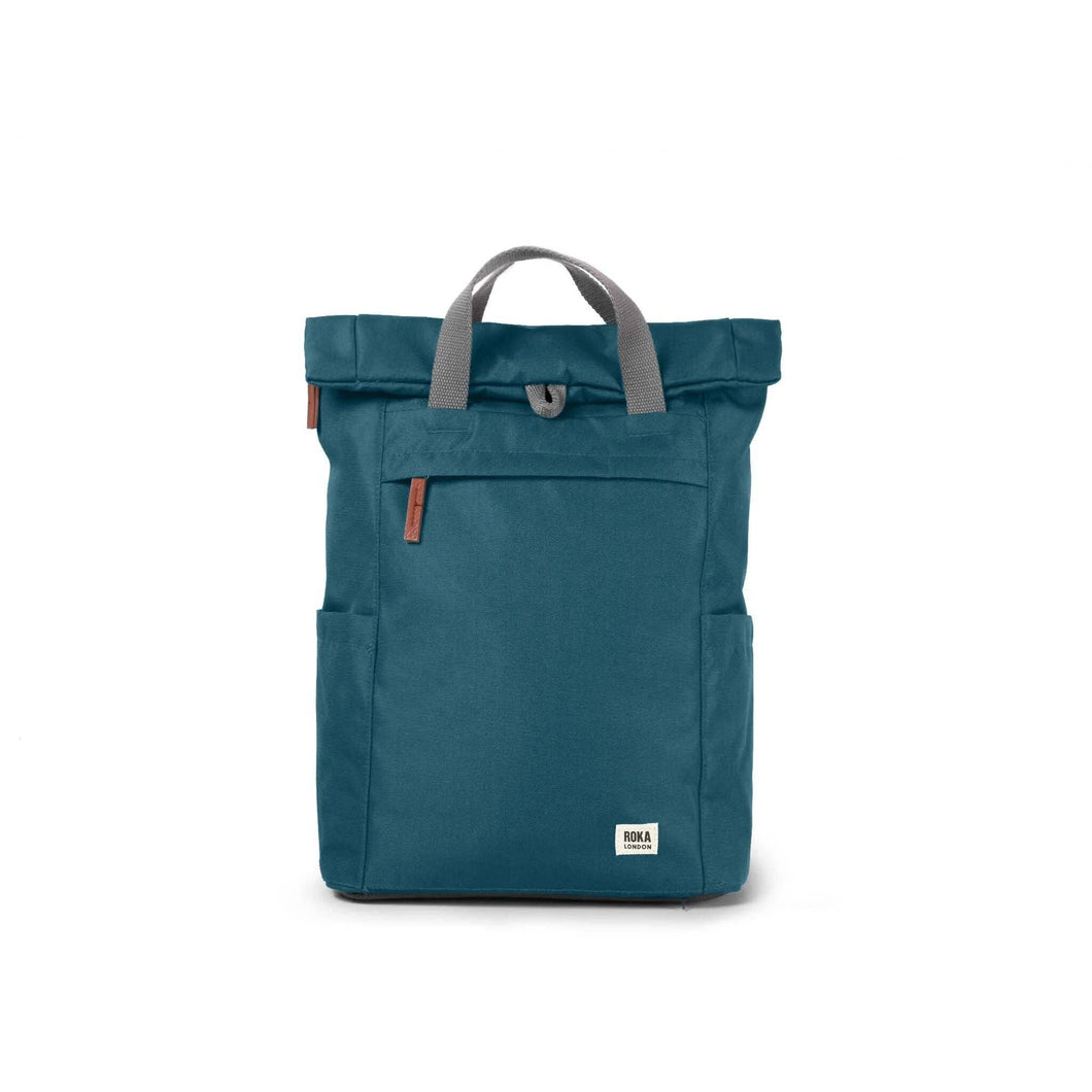 ROKA Finchley Backpack in Teal Canvas: Medium