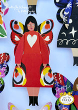 Butterfly Woman Sitting Greeting Card - Peacock