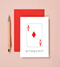 Ace Greeting Card | Good Luck Card | New Job Card | Exam