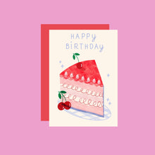 Birthday Cake and cherries
