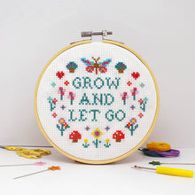 'Grow and Let Go' Large Cross Stitch