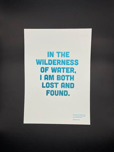Swim, A4 Letterpress Print