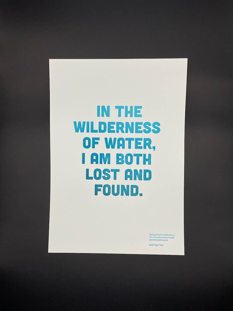 Swim, A4 Letterpress Print
