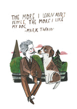 Mark Twain Dogs Postcard