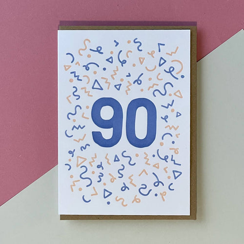 90 Birthday, C6 Greeting Card