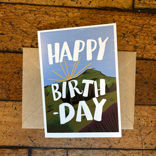 Happy birthday hill card