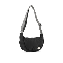 ROKA Farringdon Half Moon Bag in Black Taslon: Small
