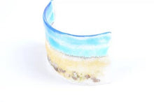 Handmade Fused Glass -  Beach Curve