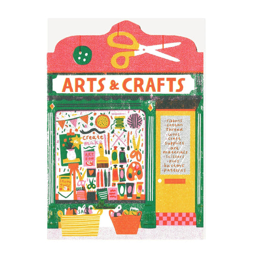 Art Shop Die Cut Card by The Printed Peanut