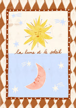 Folk la lune et le soleil print