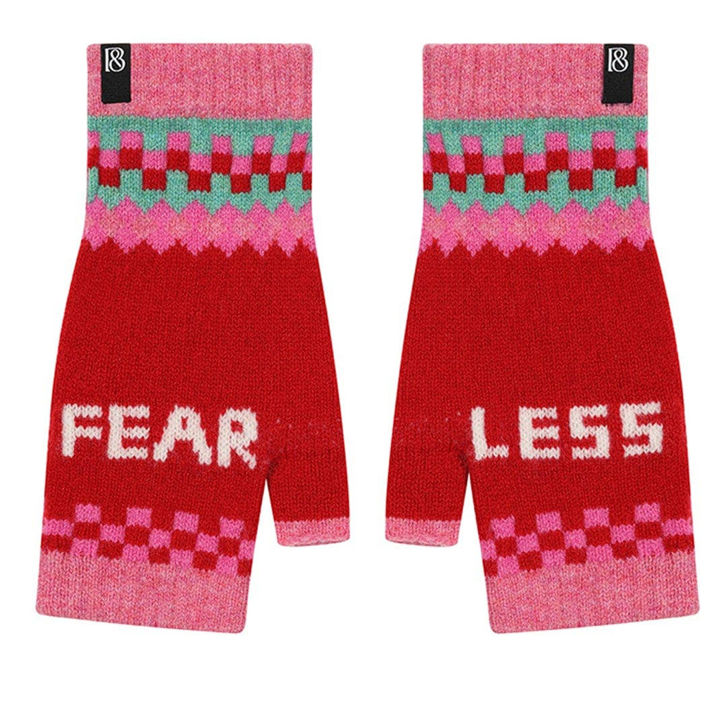 Fearless Patchwork Mittens in Rouge