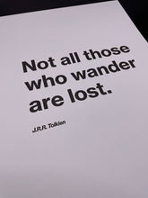 Wander, A4 Letterpress Print : Black