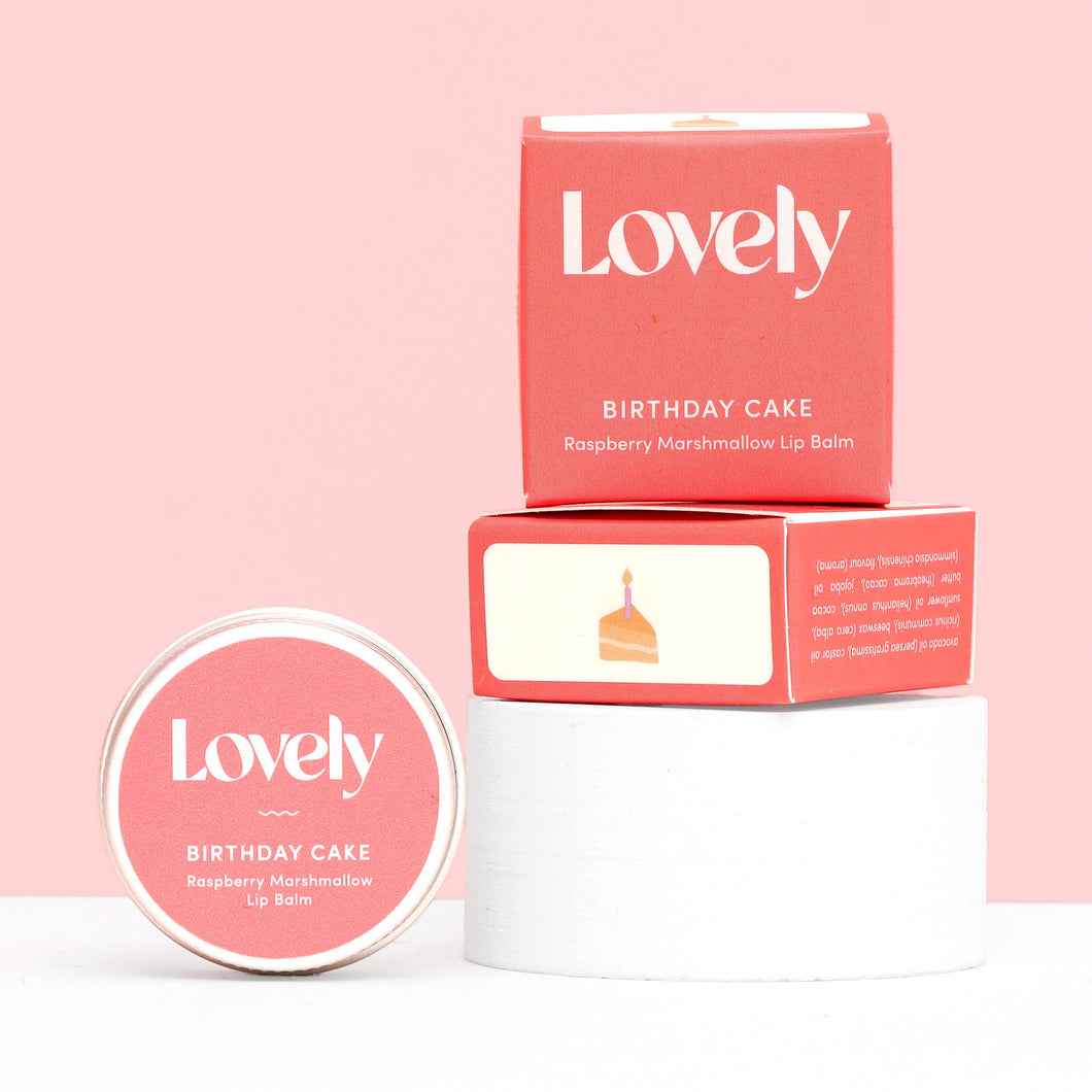 Lip Balm - Birthday Cake - Raspberry Marshmallow