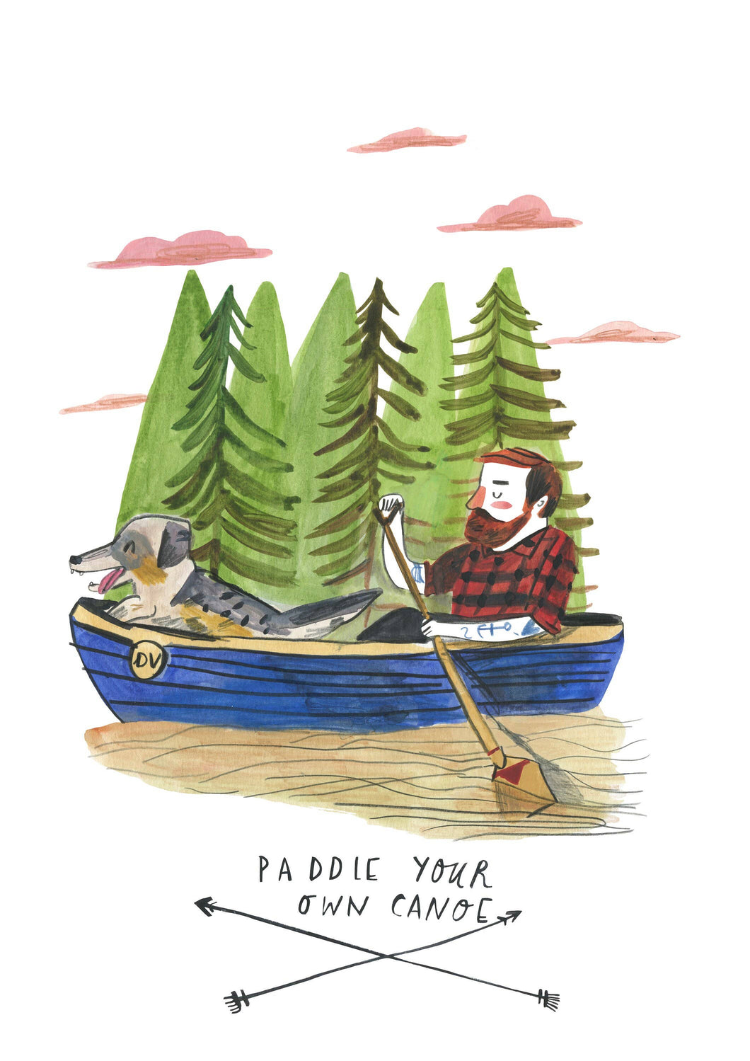 Paddle Your Own Canoe Postcard