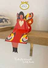 Butterfly Woman Sitting Greeting Card - Peacock