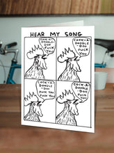 Funny David Shrigley Cock-A-Doodle-Doo Birthday Card