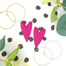 Kay Jay Clay Earrings Hoop Hearts