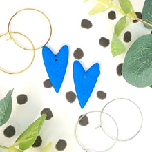 Kay Jay Clay Earrings Hoop Hearts